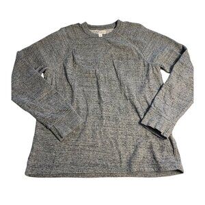 J.Crew Knit Goods women’s  Gray Heather L/S  Pullover M 100% Cotton Made In Egyp